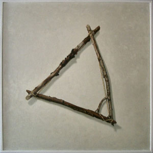 Danberg Malerei Dreieck  Oel auf Holz 1993